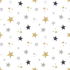 Simple and cute stars seamless pattern for kids. Creative kids texture for fabric, wrapping, textile, wallpaper, apparel etc.