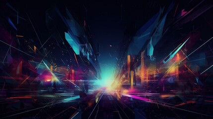 abstract background, futuristic light trail, Generative Ai