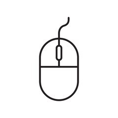 Fototapeta premium PC mouse vector icon. Mouse flat sign design. Computer mouse symbol pictogram. UX UI icon