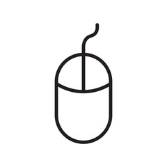 PC mouse vector icon. Mouse flat sign design. Computer mouse symbol pictogram. UX UI icon