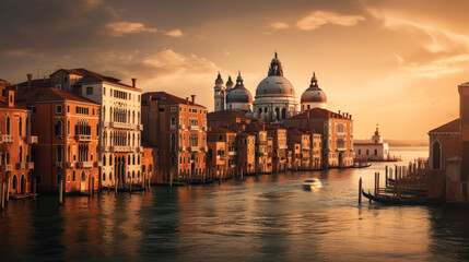 Plakat Venice. Italy. Breathtaking travel destination place. Generative AI