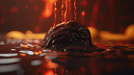 melted choco lava cake created with generative ai