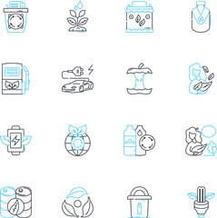 Spotless kitchen linear icons set. Clean, Organized, Tidy, Hygienic, Pristine, Immaculate, Spotless line vector and concept signs. Neat,Orderly,Sanitized outline illustrations