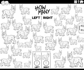 count pictures of lynx wild animal coloring page © Igor Zakowski