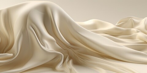 Obraz premium Abstract Background with 3D Wave silk - Generative Ai