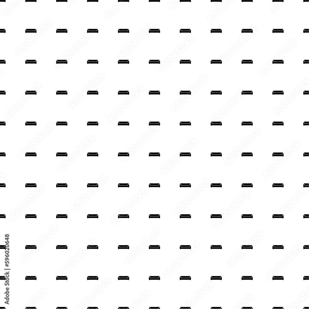 Poster square seamless background pattern from black sofa symbols. the pattern is evenly filled. vector ill
