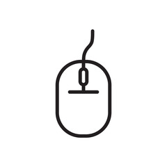 PC mouse vector icon. Mouse flat sign design. Computer mouse symbol pictogram. UX UI icon