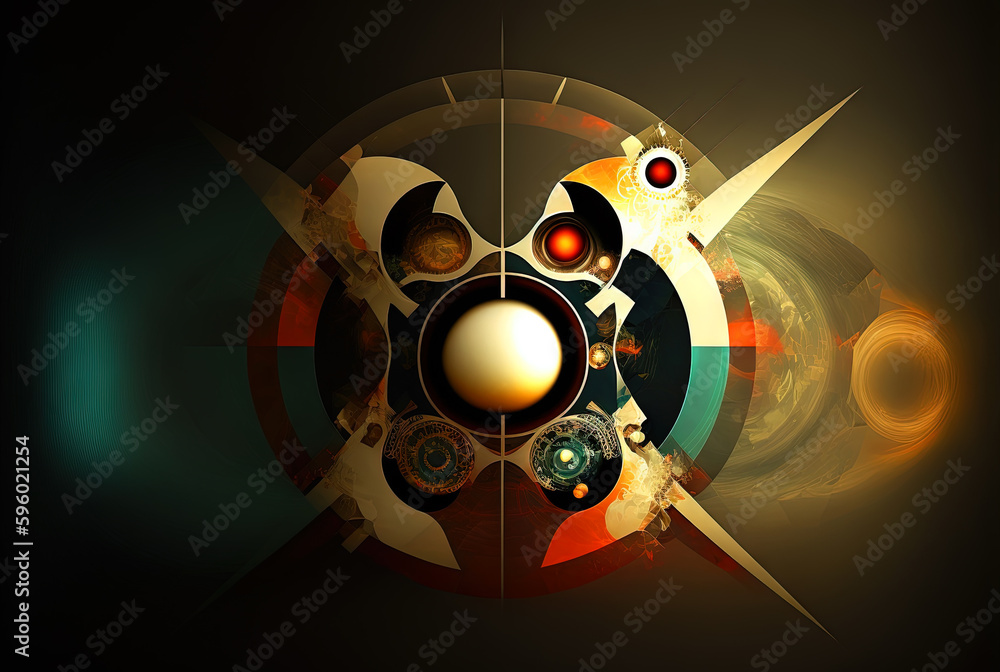Aufkleber abstract shapes retro composition in 20s avantrgarde or futurism style. retro background with surrea