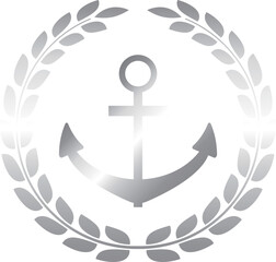 高級感のあるマリンスタイルエンブレム　シルバー