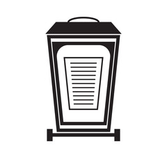 Trash can icon design template vector