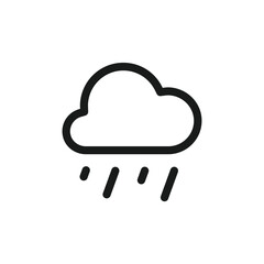 Rain vector icon. Cloud flat sign design. Rainy cloud symbol. Rainfall pictogram. UX UI icon