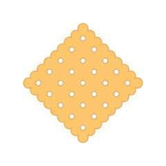 Cracker icon. Cookie. Color silhouette. Top view in front. Vector simple flat graphic illustration. Isolated object on a white background. Isolate.