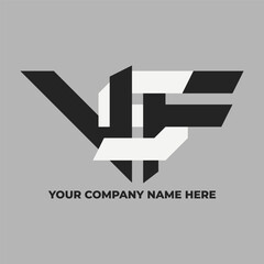 VSF letter logo with three letter color with black and white,  vsf logo design for company, social media logo design
