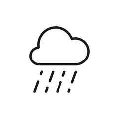 Rain vector icon. Cloud flat sign design. Rainy cloud symbol. Rainfall pictogram. UX UI icon