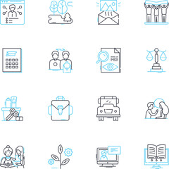 College learning linear icons set. Education, Learning, Classroom, Lecture, Exams, Homework, Assignments line vector and concept signs. Degree,Study,Scholarship outline illustrations