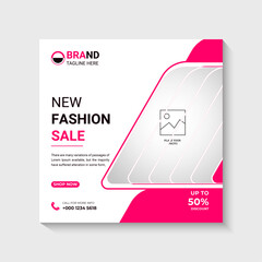 fashion sale social media post design template 