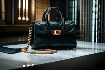 Elegante Handtasche in luxus Szene