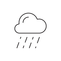 Rain vector icon. Cloud flat sign design. Rainy cloud symbol. Rainfall pictogram. UX UI icon