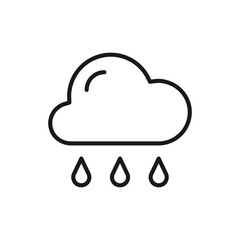 Rain vector icon. Cloud flat sign design. Rainy cloud symbol. Rainfall pictogram. UX UI icon