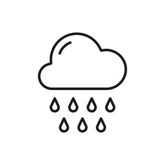 Rain vector icon. Cloud flat sign design. Rainy cloud symbol. Rainfall pictogram. UX UI icon