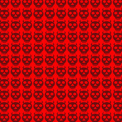 Fototapeta na wymiar abstract backgrond with a red skull motif.