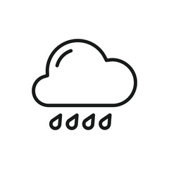 Rain vector icon. Cloud flat sign design. Rainy cloud symbol. Rainfall pictogram. UX UI icon