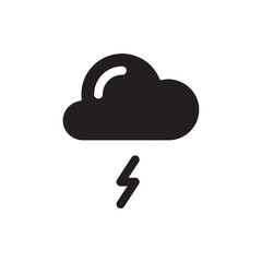 Cloud vector icon. Storm flat sign design. Lightning cloud vector icon. Weather symbol pictogram. UX UI icon