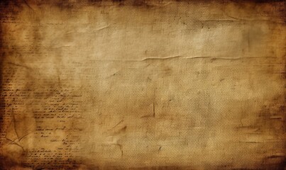 Old paper canvas texture grunge background, generative AI