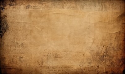 Old paper canvas texture grunge background, generative AI