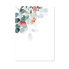 watercolor flower invitations patterns
