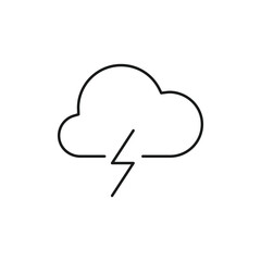 Cloud vector icon. Storm flat sign design. Lightning cloud vector icon. Weather symbol pictogram. UX UI icon