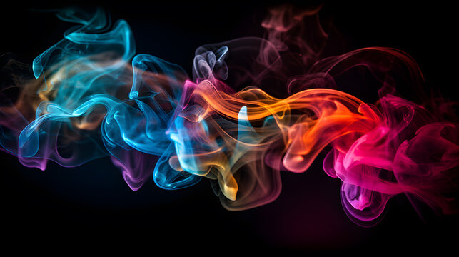 Abstract Colors Smoke as Wallpaper. created with Generative AI