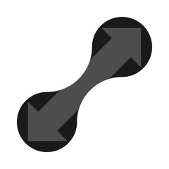 Metaball Double Arrow Grey Shape Icon