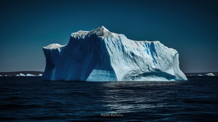Fototapeta na wymiar Antarctic iceberg in the ocean with iceberg in the background.