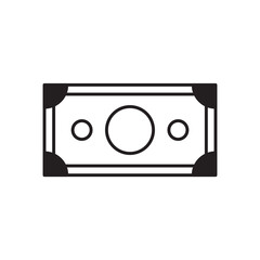 Money vector icon. Cash icon. Cash flat sign design. Money symbol. Cash outline icon. Dollar pictogram. UX UI icon