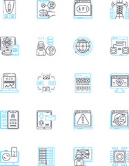 Individual growth linear icons set. Self-improvement, Personal development, Enlightened, Transformation, Flourishing, Evolving, Empowerment line vector and concept signs. Maturation,Progression