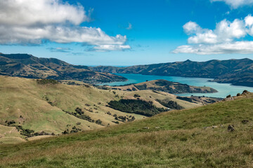 Akaroa on Banks Peninsula in the Canterbury Region of the South Island of New Zealand. The area was...