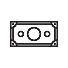 Money vector icon. Cash icon. Cash flat sign design. Money symbol. Cash outline icon. Dollar pictogram. UX UI icon
