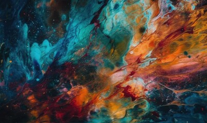 Obraz na płótnie Canvas Abstract background texture of iridescent paints, generative AI