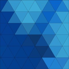 Fototapeta na wymiar Colorful blue color geometric rumpled triangular low poly style gradient illustration graphic background. Polygonal design for your business. Vector illustration