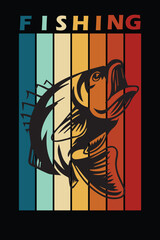 Fototapeta premium Fishing t-shirt design