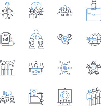 Financial report line icons collection. Profit, Loss, Revenue, Expense, Net, Income, Gross vector and linear illustration. Debt,Asset,Liability outline signs set