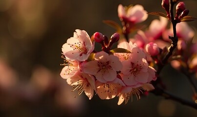 Cherry blossom in spring for background, generative AI