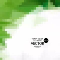 Green and Black abstract square pixel mosaic background. eps 10