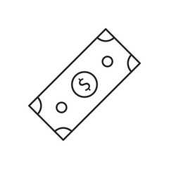 Money vector icon. Cash icon. Cash flat sign design. Money symbol. Cash outline icon. Dollar pictogram. UX UI icon
