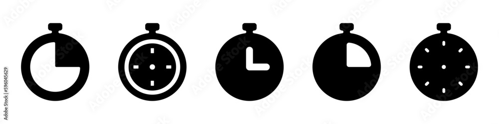 Poster stopwatches vector set. countdown arrow vector. timers icon in modern style vector. stylish watches 
