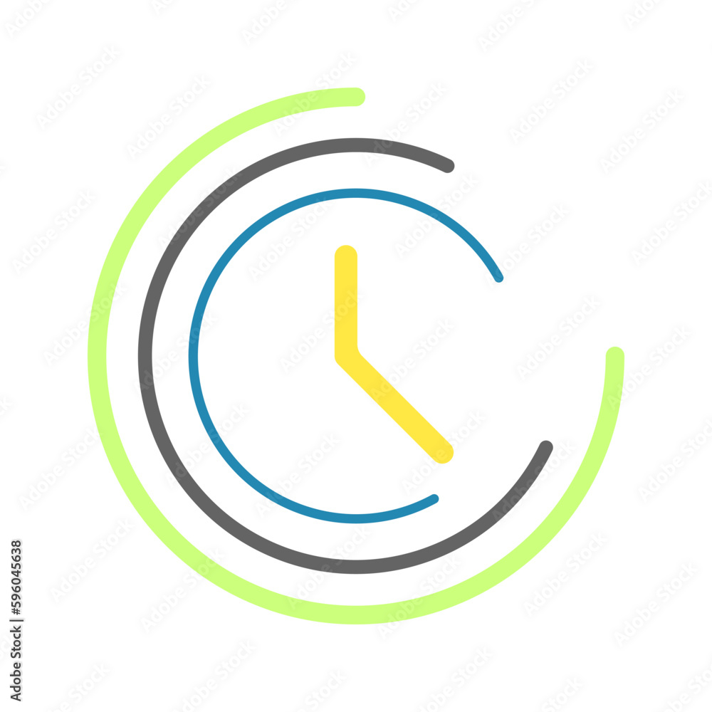 Poster modern style clock vector. time icon. linear stopwatch vector. clock vector graphics. clock infograp
