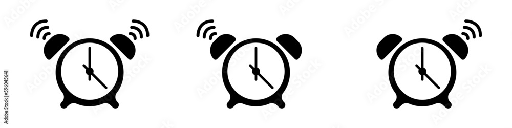 Poster alarm clocks vector set. countdown icon. vibrating alarm clock vector. buzzing clock vector. alarm c