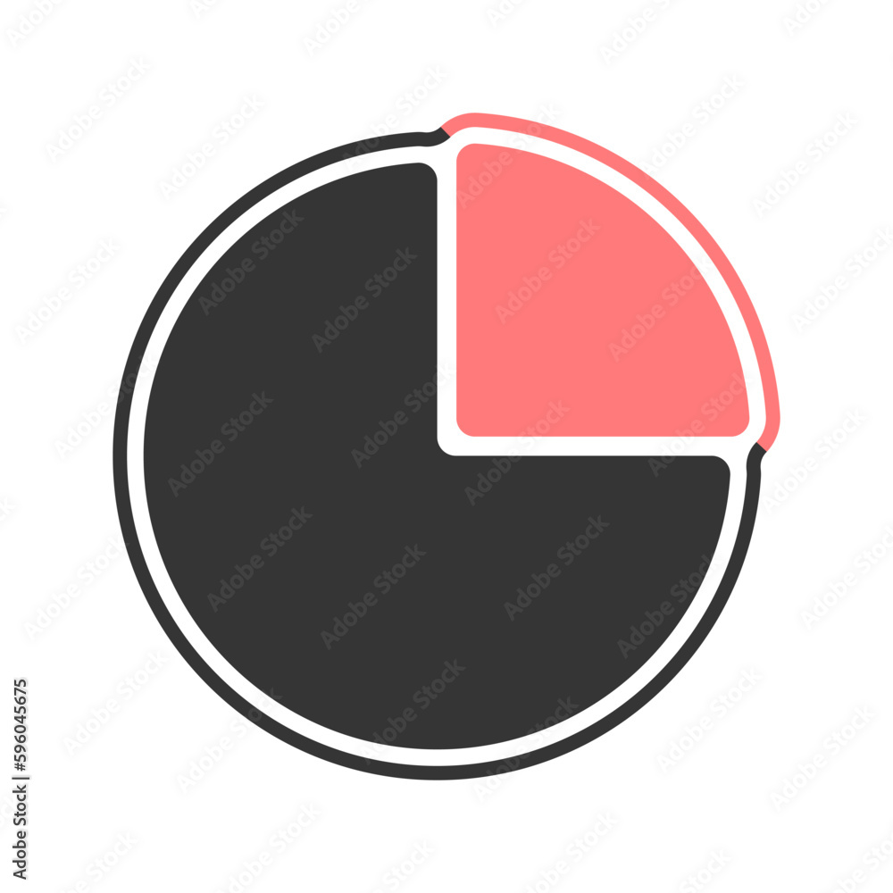 Poster stopwatch vector icon. countdown timer vector. quarter time icon. vector diagram. circle infographic