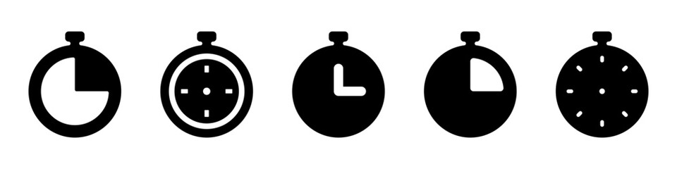 Stopwatches vector set. Countdown arrow vector. Timers icon in modern style vector. Stylish watches vector.